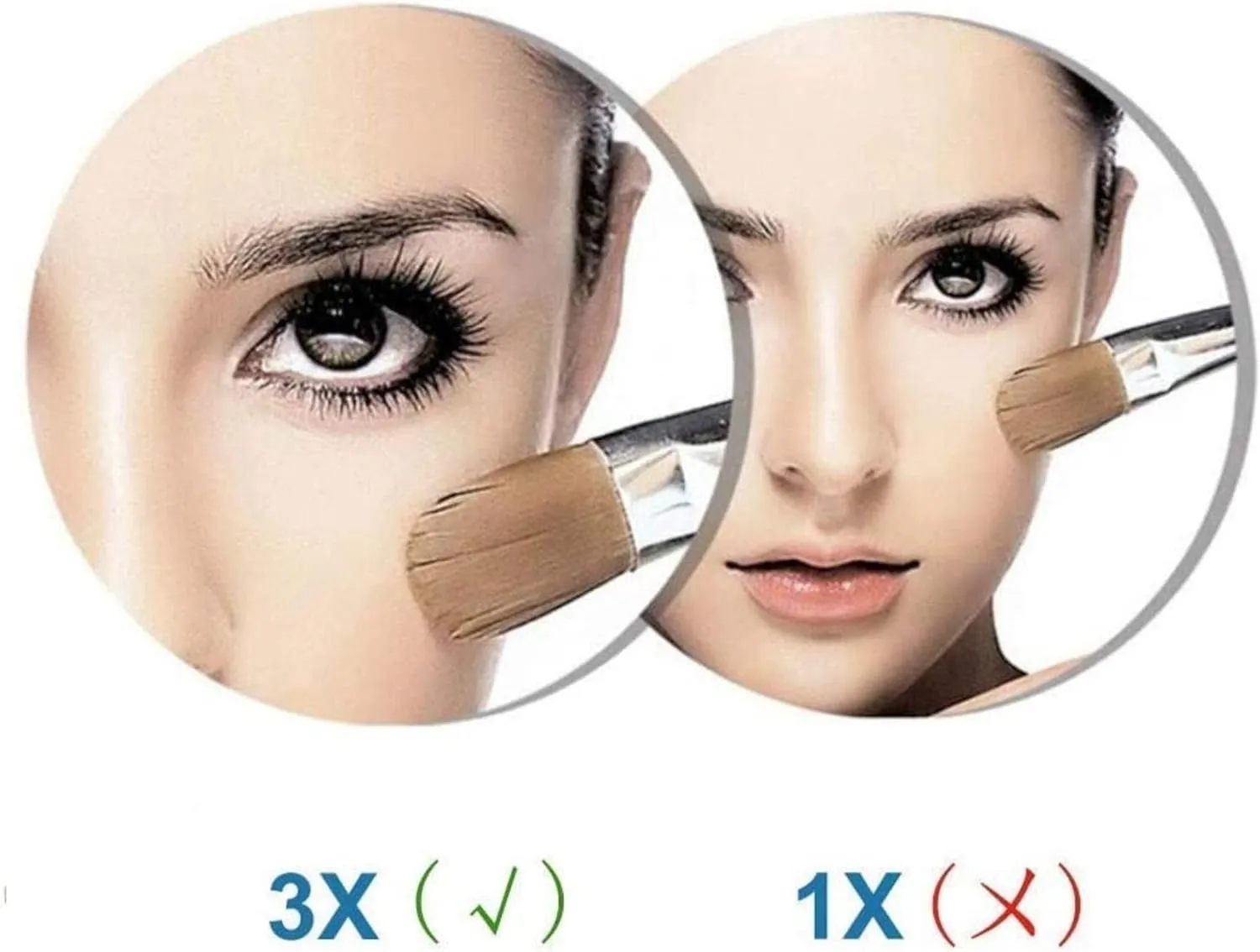 Bathroom Mirror Make Up Wall Mounted 3X Magnification Extendable for Hotel Vanity Single Side Square(Black Bronze)