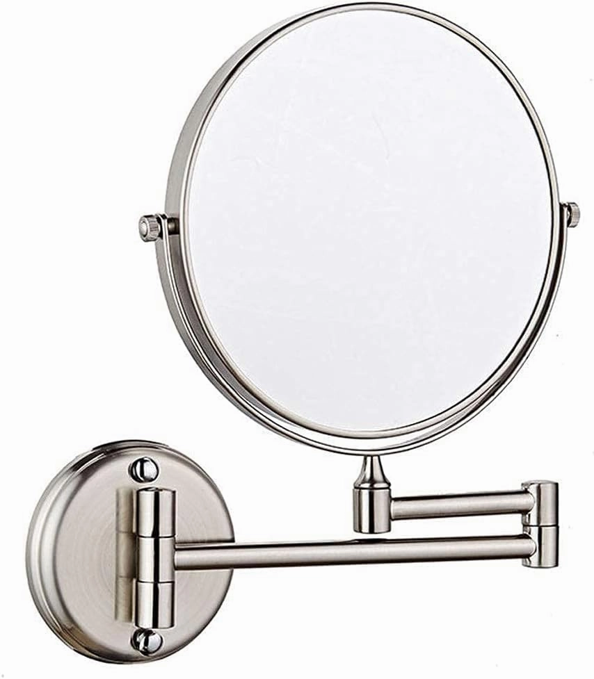 Bathroom Shaving Mirror Wall Mounted Makeup Mirror 6-inch Two-Sided Swivel Wall Mounted Mirror Extending Folding Bathroom Shaving Cosmetic Make Up Mir