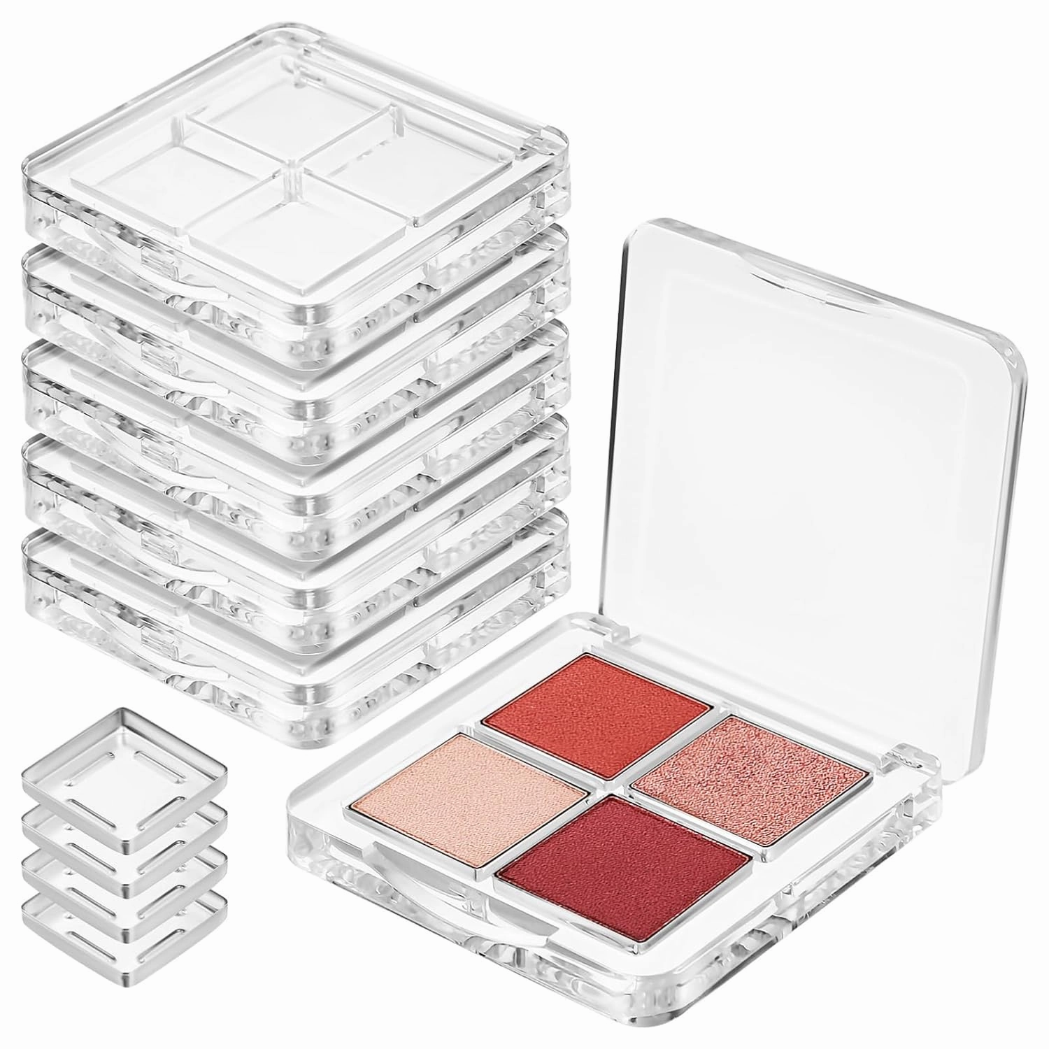 Beaupretty 6 Pieces Empty Makeup Palettes Eyeshadow Palette Lipstick Palette Empty Eyeshadow Pan Highlighters Container for Women Girls