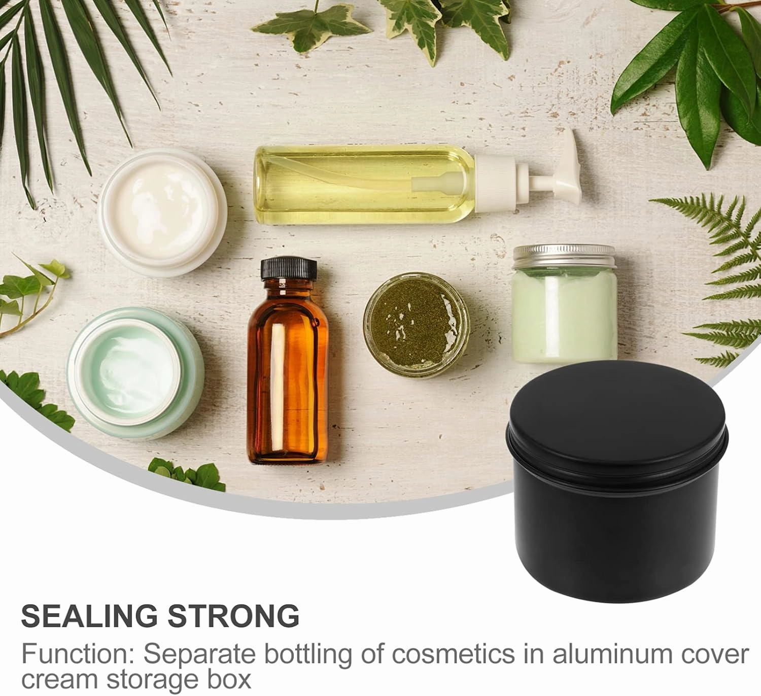 Beaupretty Powder Container Aluminum Cream Lotion Jar Makeup: 12Pcs Empty Cosmetic Cream Can 100ml Women Facial Cream Jars Refillable Cream Box for Hair Wax Balm Black Travel Container