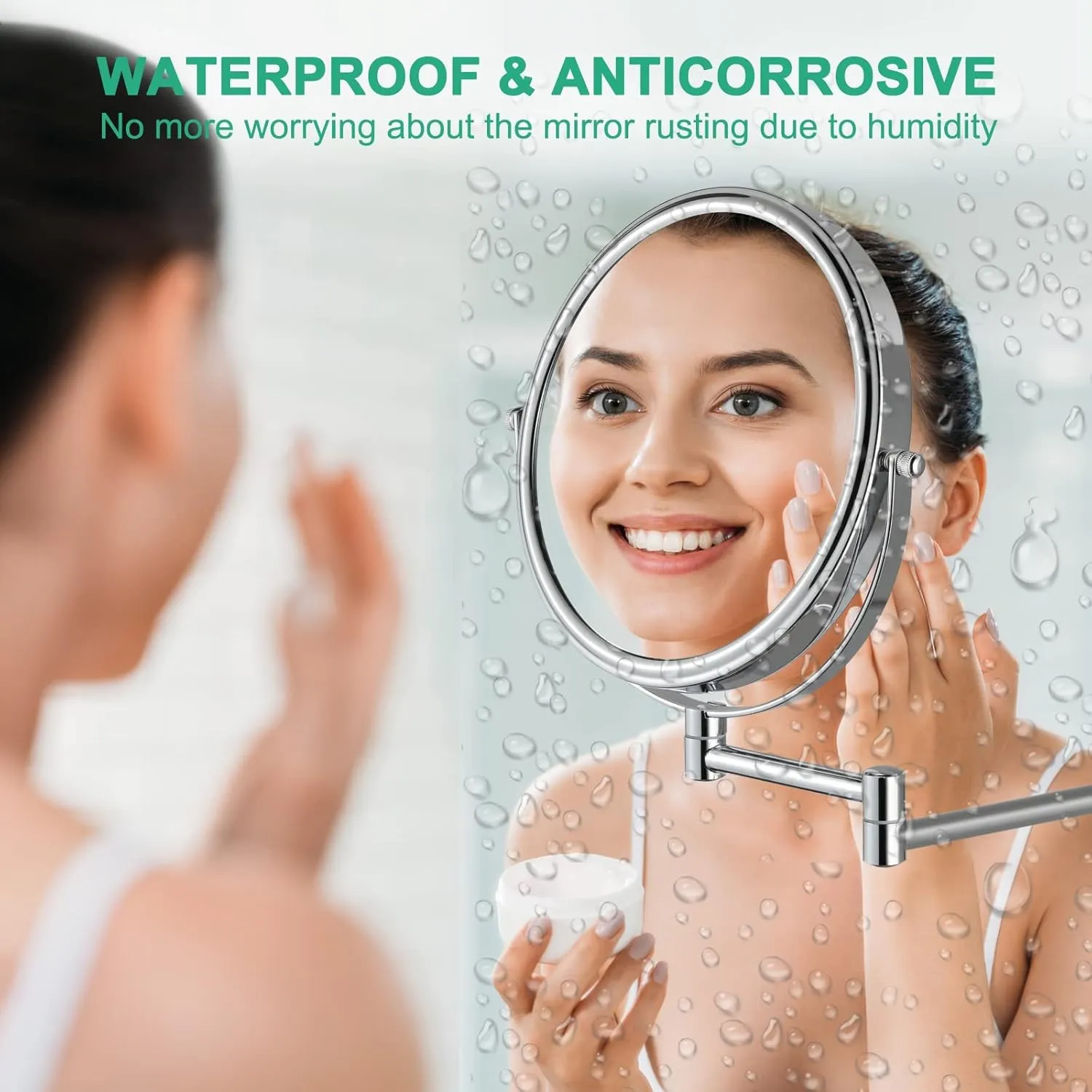 Beauty Mirror,10X Hotel Bathroom Wall Mounted Makeup Mirror, 8 Inch Extendable Mirror Foldable Telescopic Magnifying Double-Sided Shaving Mirror for Bathroom Vanity Gold 6 inches 3X