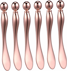 Beauty Tool 6 Pcs Eye Cream Applicator Roller Metal Makeup Spoon for Cream Facial Eye Roller for Eyes