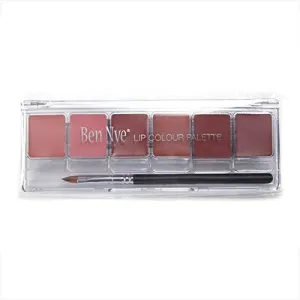 Ben Nye Lip Colour Palette - Natural Lip Palette - 6 Shades - Cream Finish - Unisex - Long Wearing - Red