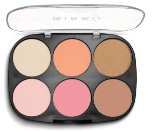 Bissú 6 colors Makeup Palette (4grms each color) includes 2 highlighters, 2 Bronzers, 2 Blushes (La de Cajón)