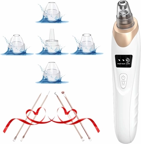 Blackhead Remover Pore Vacuum Kit-2023 Upgraded Blackhead Extractor Tool with 3 Adjustable Suction Levels, 5 Probes, USB Rechargeable, Suitable for Women and Men