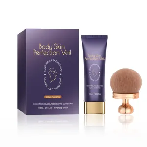 Body Coverage Perfector with Brush | Waterproof Leg & Body Makeup, Tattoo & Scar Cover Up, Long-Lasting Transfer-Resistant Formula, Buildable Full Coverage for All Skin Tones (#03)