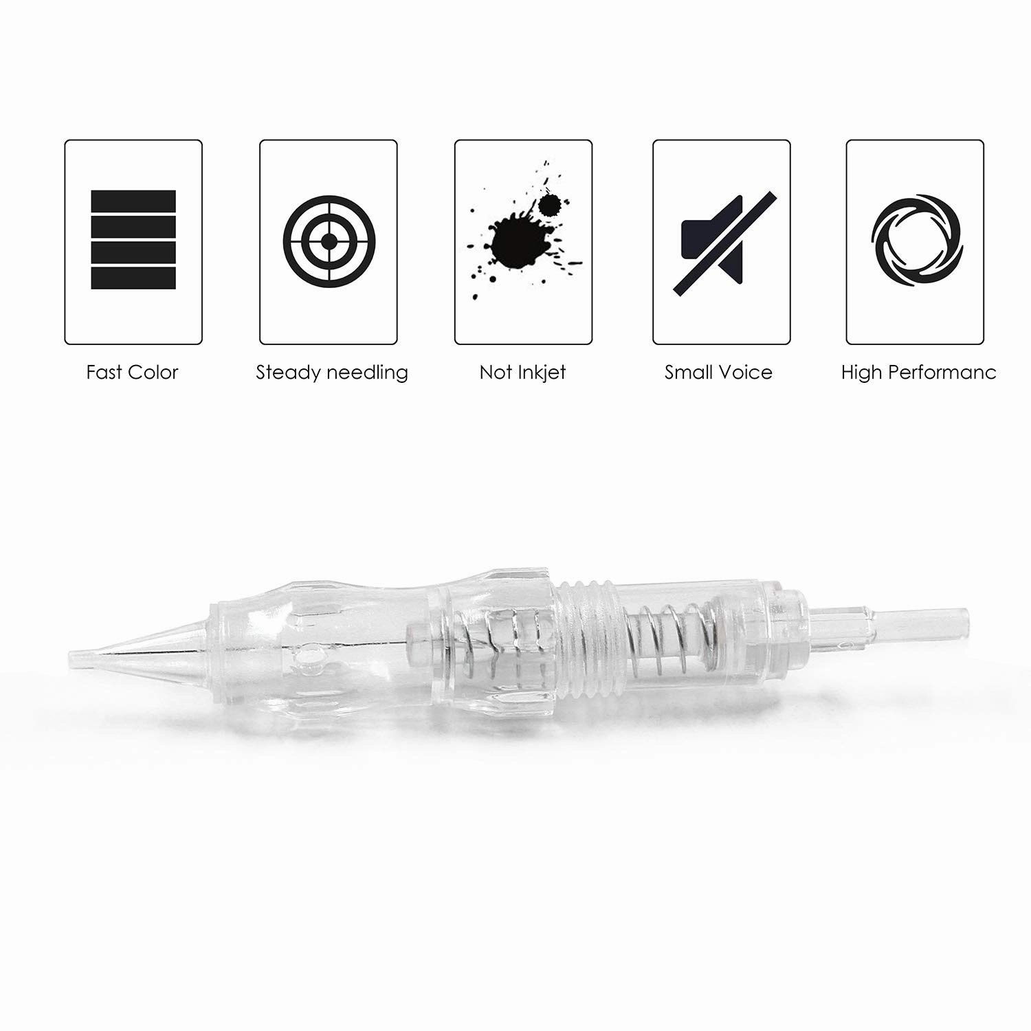 Cartridge Needles – BIOMASER 10PCS Sterilized Permanent Makeup Cartridge Needles Screw Thread Tattoo Needle for Permanent Makeup Machine Tattoo Pen for Eyebrow Eyeliner Lip Contour(5RL-0.25MM)