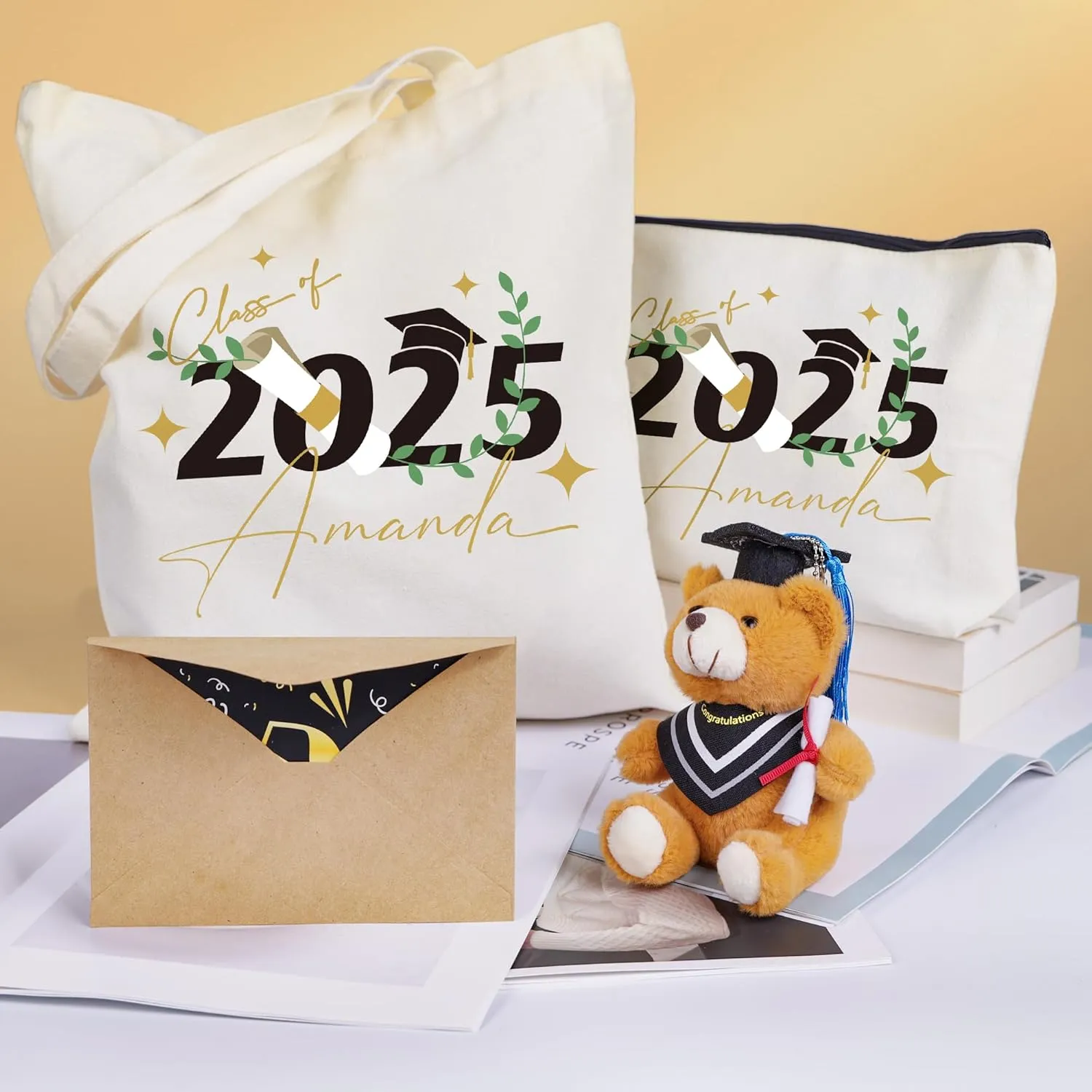 Class of 2025 Graduation Gifts Custom Tote Bag for Graduates Personalized Canvas Bag Graduation Gifts for Her