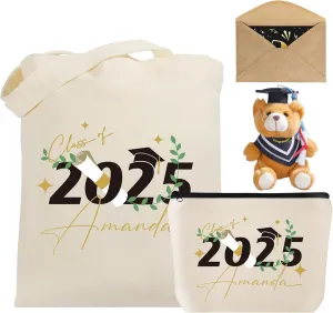 Class of 2025 Graduation Gifts Custom Tote Bag for Graduates Personalized Canvas Bag Graduation Gifts for Her