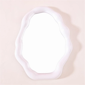 Cloud Desktop Mirror Makeup Mirror Touch up Mirror Irregular Shaped Makeup Mirror Portable Mirror (White)