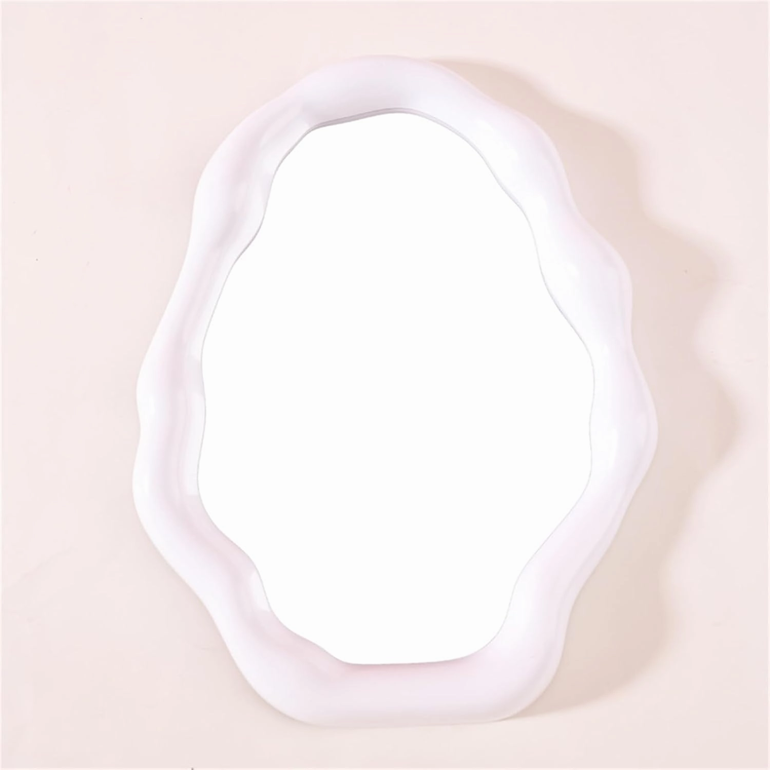 Cloud Desktop Mirror Makeup Mirror Touch up Mirror Irregular Shaped Makeup Mirror Portable Mirror (White)
