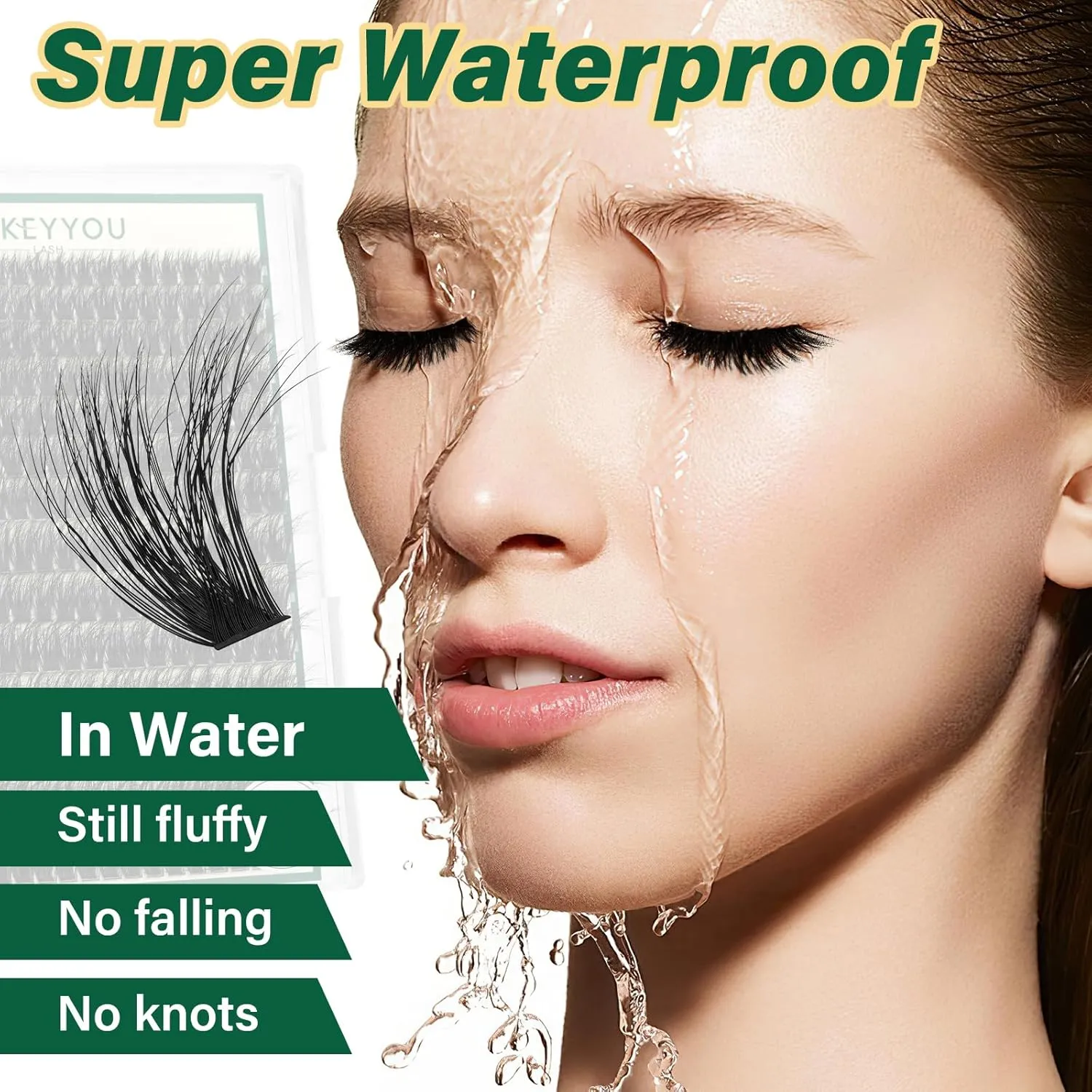 Clusters Kit 3D Effect Eyelash Clusters Kit 280pcs 100D D Curl 9-18MIX Individual Lashes Wispy Lashes Volume Cluster Lashes Kit Natural Soft DIY Lash Extension(3D Kit-100D-D-9-18MIX)