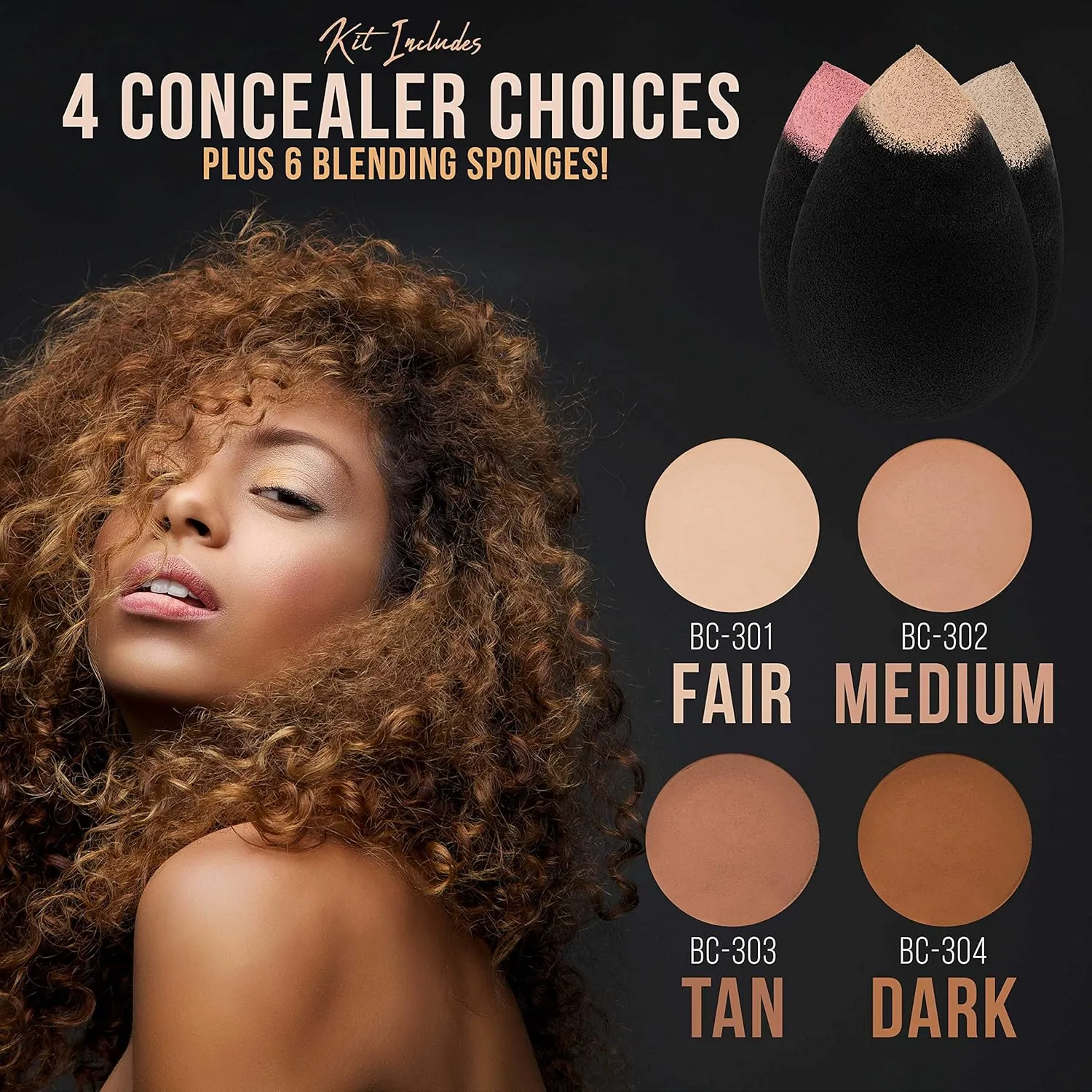 Complete Professional Belloccio Airbrush Cosmetic Makeup System with a MASTER SET of All 17 Foundation Color Shades in 1/4 oz Bottles - Blush, Bronzer, Highlighters