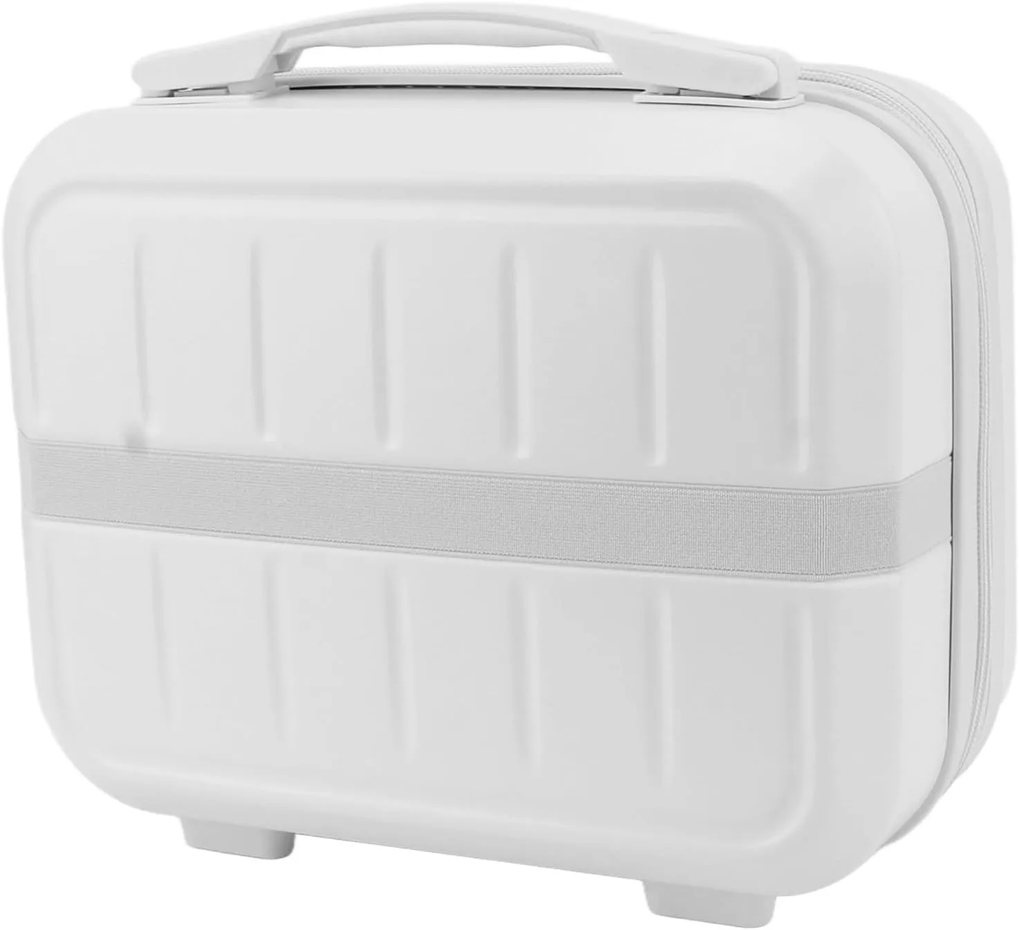 Cosmetic Bag, Delicate and Portable ABS Cosmetic Bag for Home (White)