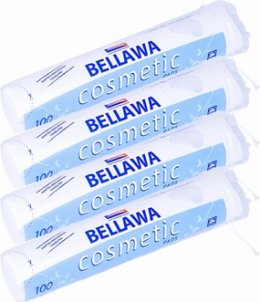 Cosmetic Pads 4 Packs x 100 Pieces - Duo Pad - with a Textured and a Smooth Surface - Made in Austria