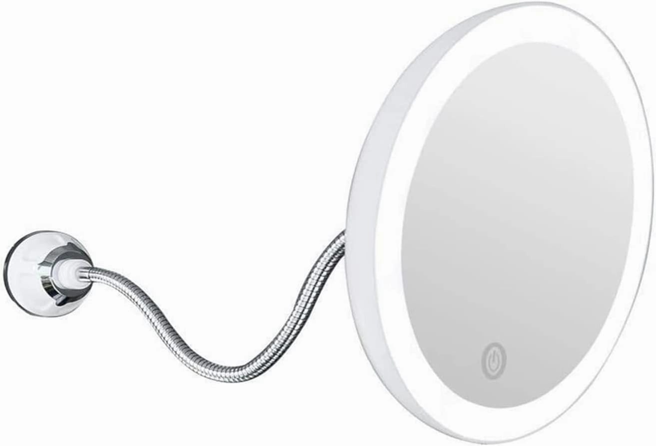 Cosmetic Vanity Mirror 5 Times Magnification LED 7 Inch Makeup Mirror Beauty with Light Mirror with Suction Cup Bathroom Mirror