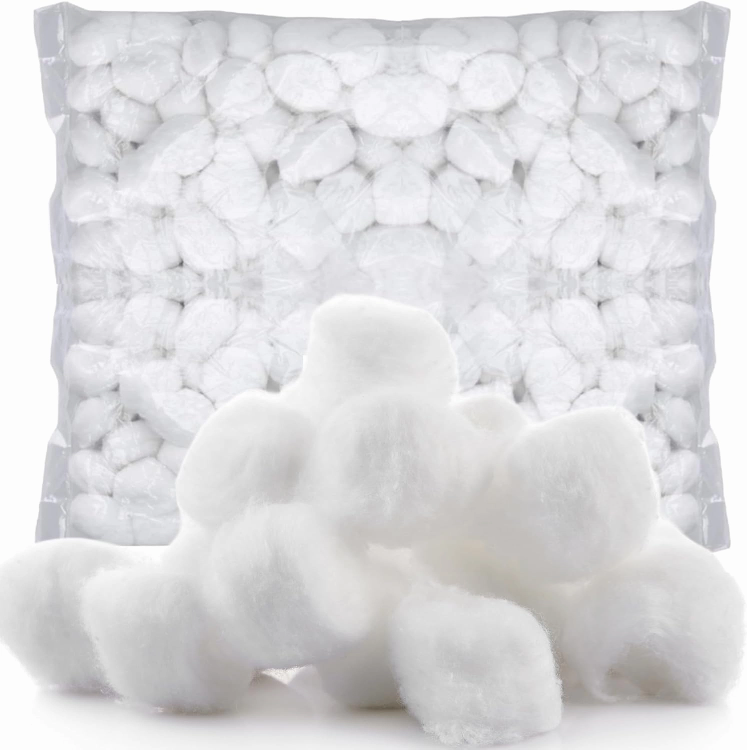 Cotton Balls Large [Pack of 1000] Non-Sterile Absorbent 100% Cotton Prepping Balls for Make-Up, Nail Polish Removal, Applying Oil Lotion or Powder, Crafts (1)