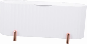 Cotton Pad Box Vanity Organizer Transparent Compartment Makeup Tool Holder with Cover for Bathroom and Bedroom Storage for Cotton Swabs Bath Salts and Cosmetics