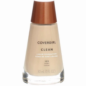 CoverGirl Clean Liquid Makeup, Ivory [105], 1 oz (Pack of 4)
