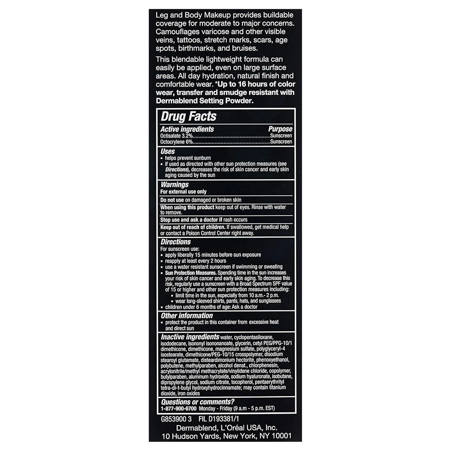 Dermablend Dermablend Leg and Body Makeup Foundation
