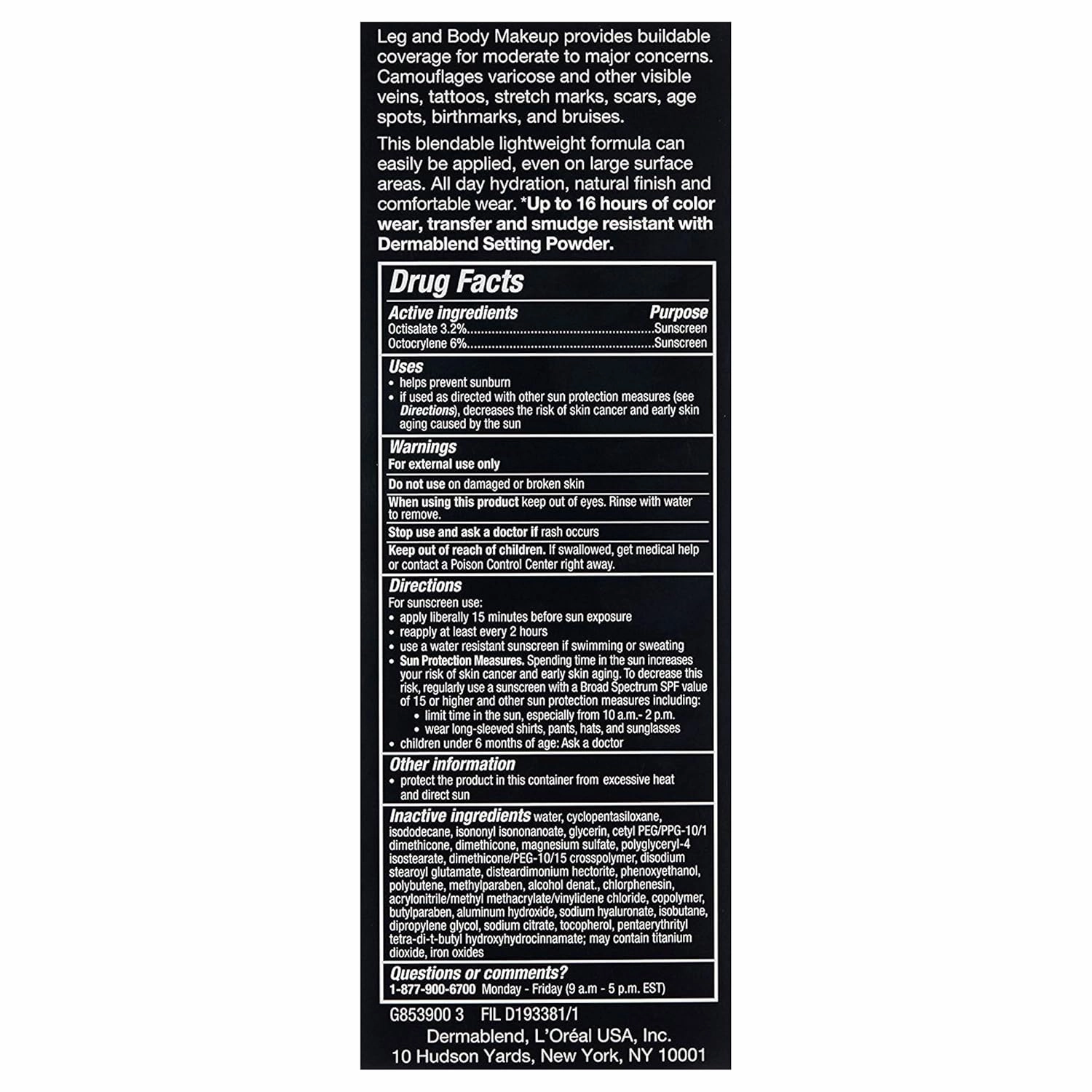 Dermablend Dermablend Leg and Body Makeup Foundation