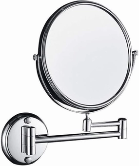 DHAEY Wall-Mounted Makeup Mirror 8-inch Cosmetic Mirror Bathroom Wall Hanging Rotating Folding Vanity Mirror Double-Sided Perfect for Gifts
