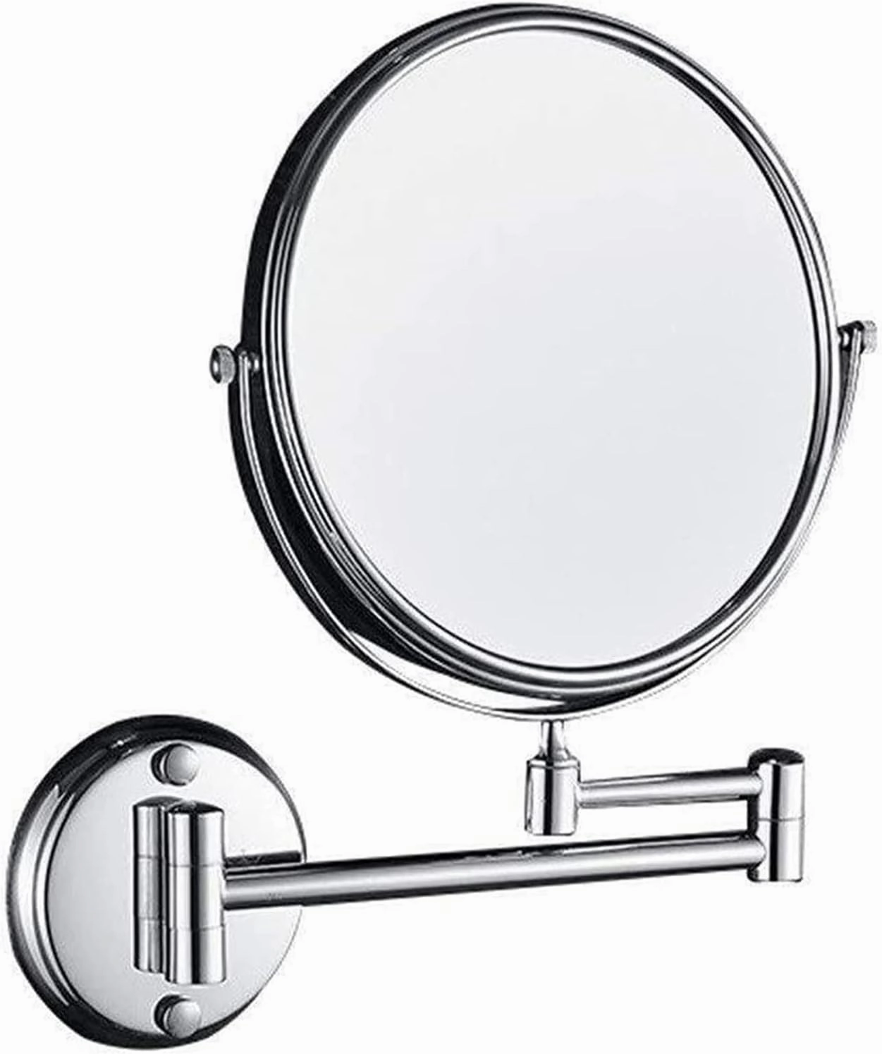 DHAEY Wall-Mounted Makeup Mirror 8-inch Cosmetic Mirror Bathroom Wall Hanging Rotating Folding Vanity Mirror Double-Sided Perfect for Gifts