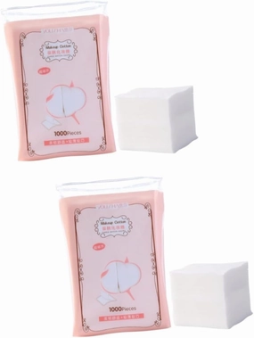 Didiseaon 2sets 3-Layer Exfoliating Cotton Rounds for Face Makeup Remover Soft Absorbent Facial Pads Disposal Portable Salon Home Use 1000pcs*2
