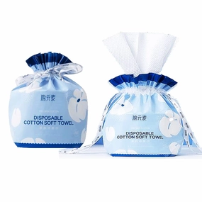 Disposable Cleaning Face Towel, Non-Woven Fabric Disposable Wet and Dry Cotton Soft Towel, Beauty Towels (300g/Roll-2Roll)