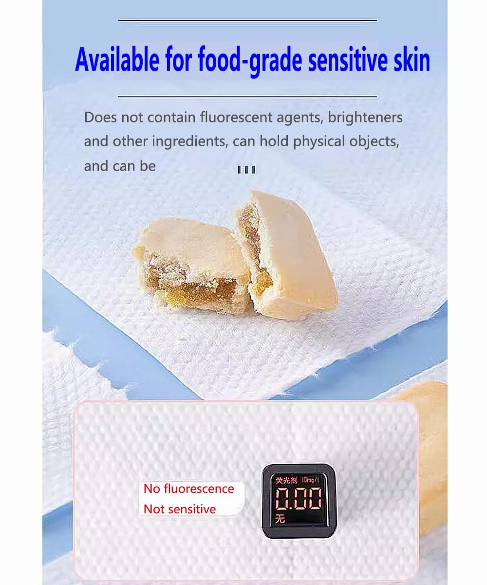 Disposable Cleaning Face Towel, Non-Woven Fabric Disposable Wet and Dry Cotton Soft Towel, Beauty Towels (300g/Roll-2Roll)