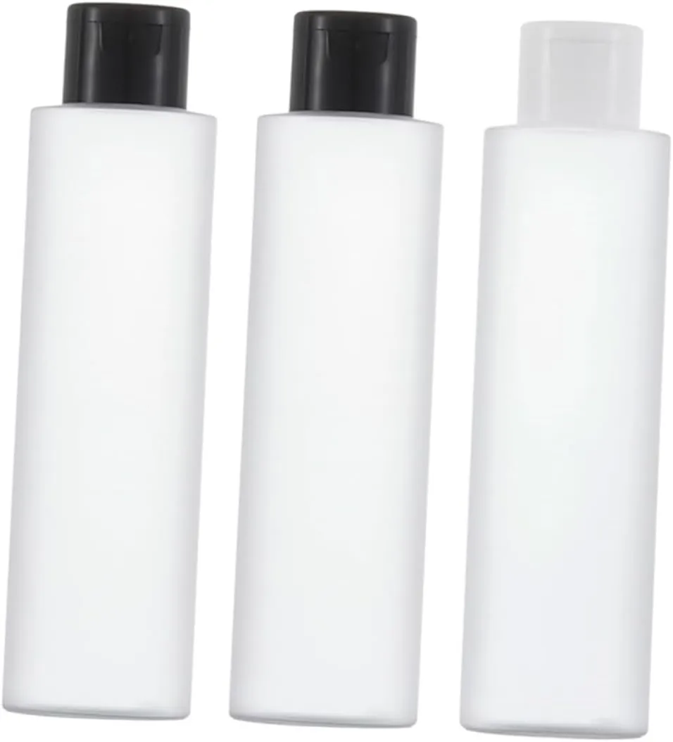 DOITOOL 6 Pcs Wood Mugs for Drinking Tube Squeezer Travel Makeup Bottle Gel Clamshell Empty Bottle Cosmetic