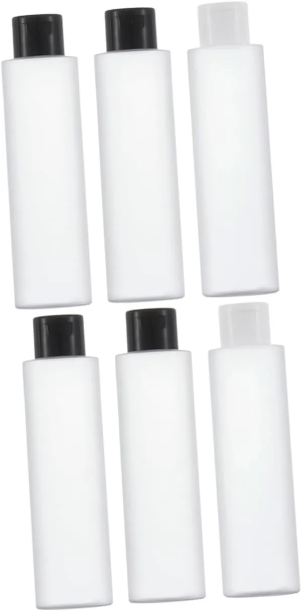 DOITOOL 6 Pcs Wood Mugs for Drinking Tube Squeezer Travel Makeup Bottle Gel Clamshell Empty Bottle Cosmetic
