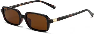 EASYHAUTE Rectangle Sunglasses for Women, 90s Retro Miu-Inspired Sun Glasses with UV 400, Vintage Rectangular Lenses