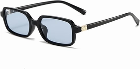 EASYHAUTE Rectangle Sunglasses for Women, 90s Retro Miu-Inspired Sun Glasses with UV 400, Vintage Rectangular Lenses