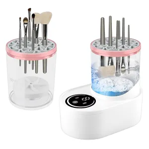 EBANKU Electric Makeup Brush Cleaner Machine, Automatic Spinning Makeup Brush Cleaner, 7000RPM High Cleaning Capacity For All Size Makeup Brush and Sponges