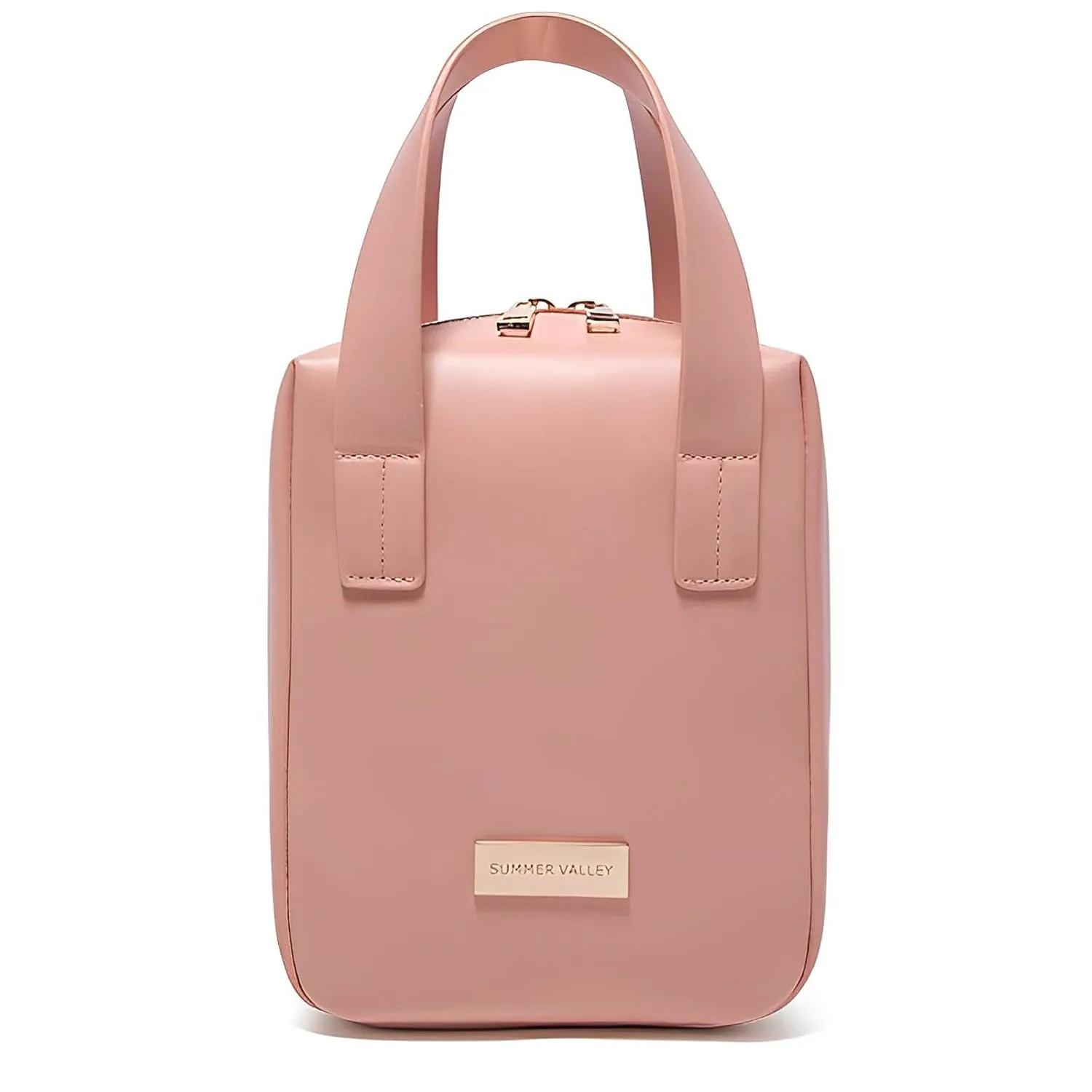 Elegant Portable Puffer Cosmetic Bag for Women with Compartments Large Capacity Travel Makeup Bag for Purse (1-New-Pink)