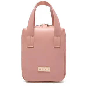 Elegant Portable Puffer Cosmetic Bag for Women with Compartments Large Capacity Travel Makeup Bag for Purse (1-New-Pink)