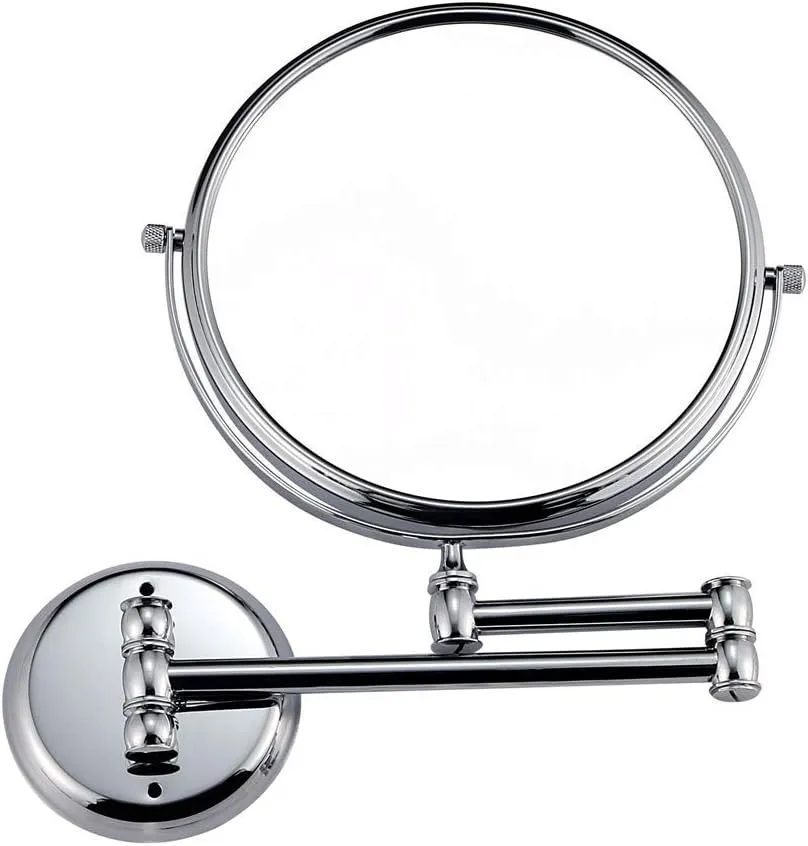 ELTOX Bathroom Makeup Mirrors, Wall Mounted Magnifying Sturdy Double Sided Adjustable Cosmetic Shaving Vanity Extendable Swivel (Color : 6inch, Size : 7X)