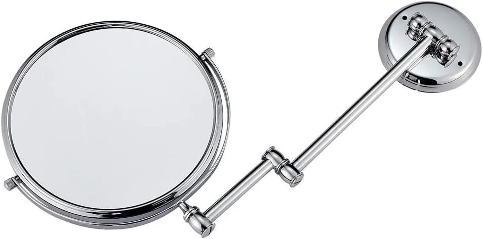 ELTOX Bathroom Makeup Mirrors, Wall Mounted Magnifying Sturdy Double Sided Adjustable Cosmetic Shaving Vanity Extendable Swivel (Color : 6inch, Size : 7X)