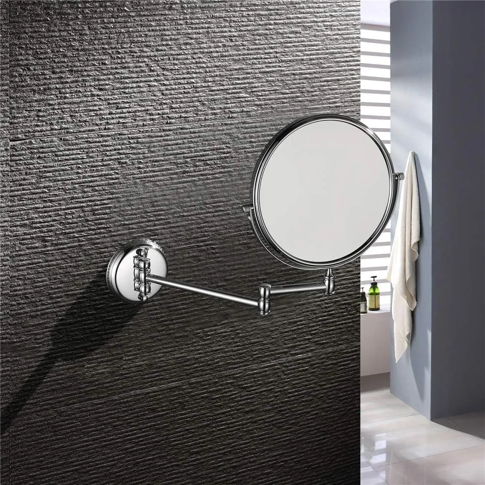 ELTOX Bathroom Makeup Mirrors, Wall Mounted Magnifying Sturdy Double Sided Adjustable Cosmetic Shaving Vanity Extendable Swivel (Color : 6inch, Size : 7X)