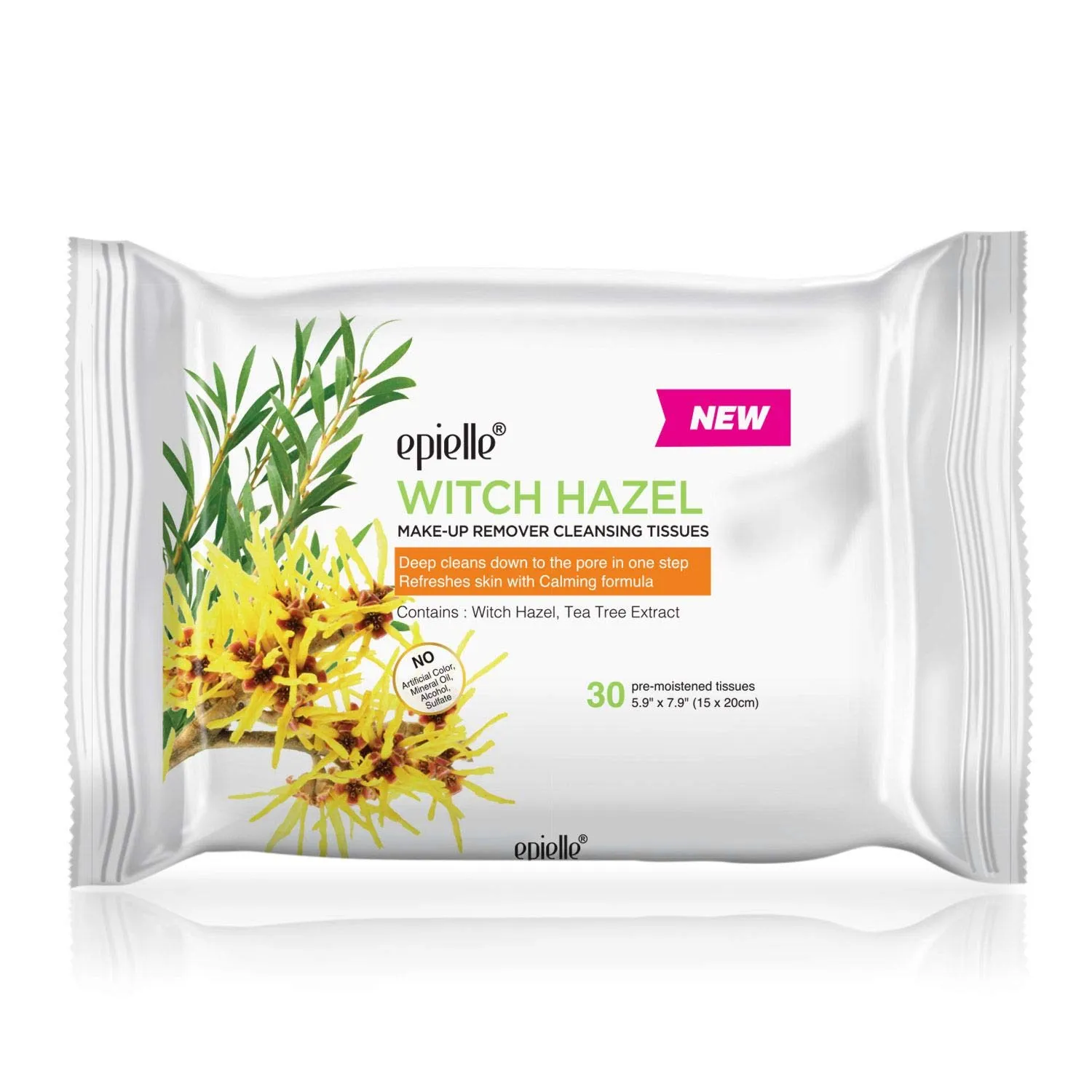 Epielle Makeup Remover Cleansing Wipes | Gentle for All Skin Types | Removes Dirt, Oil, Makeup | Facial Towelettes | Beauty Gift, Spa Day, Gift Set | Pack of 6 | Korean Skincare