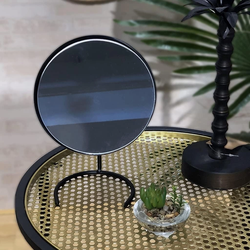 EQUALIZE Cosmetic Mirror American Country Retro Makeup Mirror Desktop Desktop Dressing Bathroom Round Mirror Mirror Personal Beauty Mirror