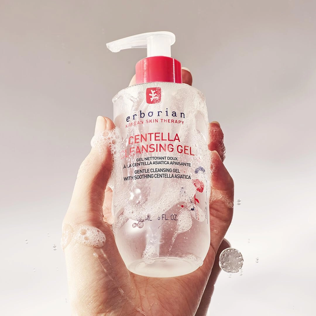 Erborian - Cleansing Gel - Gentle Daily Facial with Soothing Centella Asiatica Extract - Purifying, Detoxifying & Moisturizing Face Cleanser Removes Impurities - Korean Skincare - 6 fl. oz