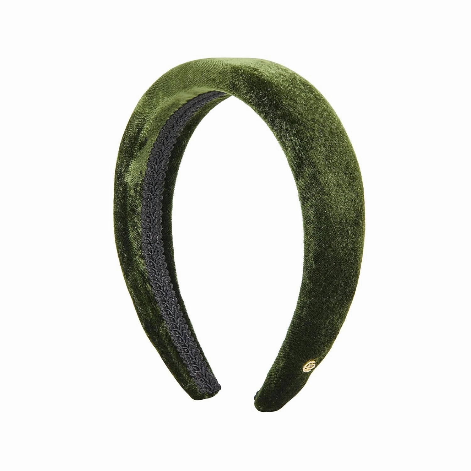 EVITA PERONI Thick Green Velvet Wide Headband for Women Soft Headband No Slip Comfortable Wearing Fashion Hair Band