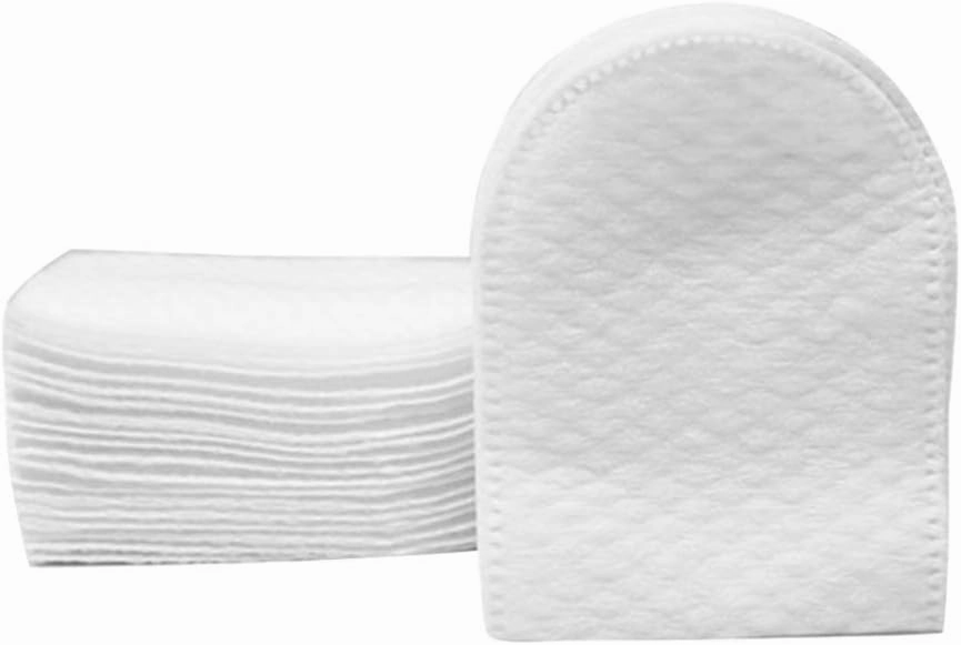 EXCEART Cotton Pad 240Pcs Disposable U- Shaped Cosmetic Pads Cotton Face Wiper Makeup Removal Pads with Storage Box for Facial Lip Eye Makeup Clean
