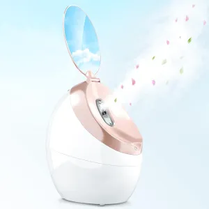 Facial Steamer- Professional Nano Ionic Facial Steamer- with HD Makeup Mirror - Oznoe Steamer - High Capacity - Suitable for Home with Mini Size