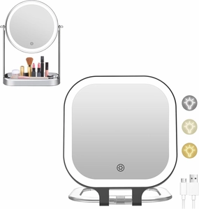 FASCINATE Magnifying Makeup Mirror   Desk Mirrorr Chrome