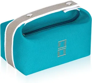 Fashion Makeup Bag for Women, Orange Red Canvas Make up Travel Bag, Hanging Cosmetic Bag Organizer for Women（Full updated ）
