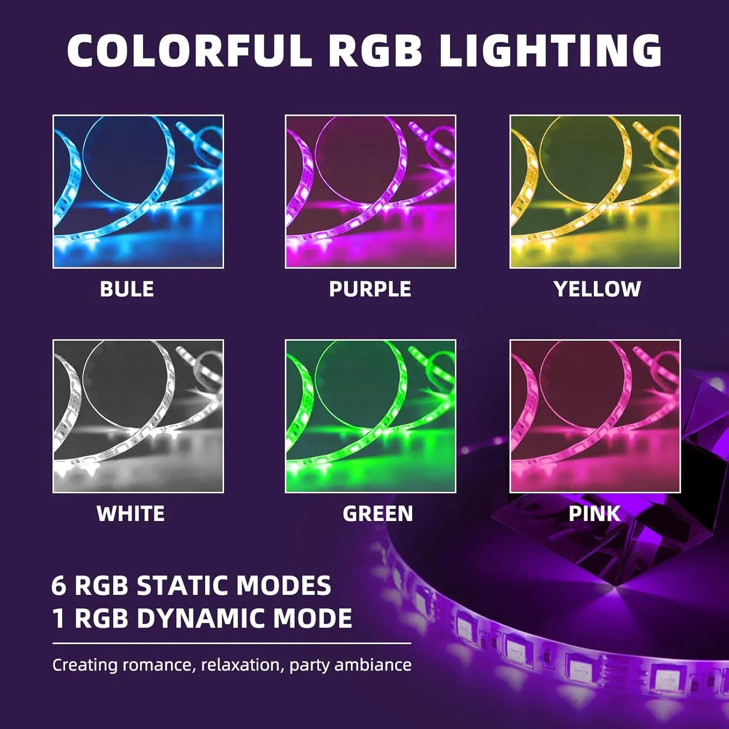 FENCHILIN 31.5x22.8 Inch RGB LED Vanity Mirror with Light and RGB Backlit Hollywood Lighted Makeup Mirror, Smart Touch Control Light Mirror with Memory Function