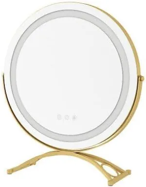 Fits for 16"; x 12"; Makeup Mirror w/Dimmable 3-Color Light&Smart Touch Control Gold Size : 17" x 6" x 18.5"